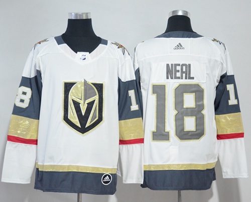 Adidas Golden Knights #18 James Neal White Road Authentic Women's Stitched NHL Jersey - Click Image to Close